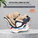 Silla de Auto para Bebé isofix 360° Reclinable hasta 170°. Asiento de Seguridad Infantil Convertible de 0 a 12 Años.