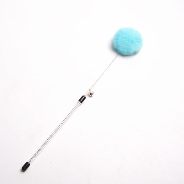 Juguete para Gato varita de pelota de algodón. Color Light Blue