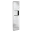 2 en 1  Papelera y Dispensador papel para montar a pared 1400x300x138 mm. Inox 304 satinado