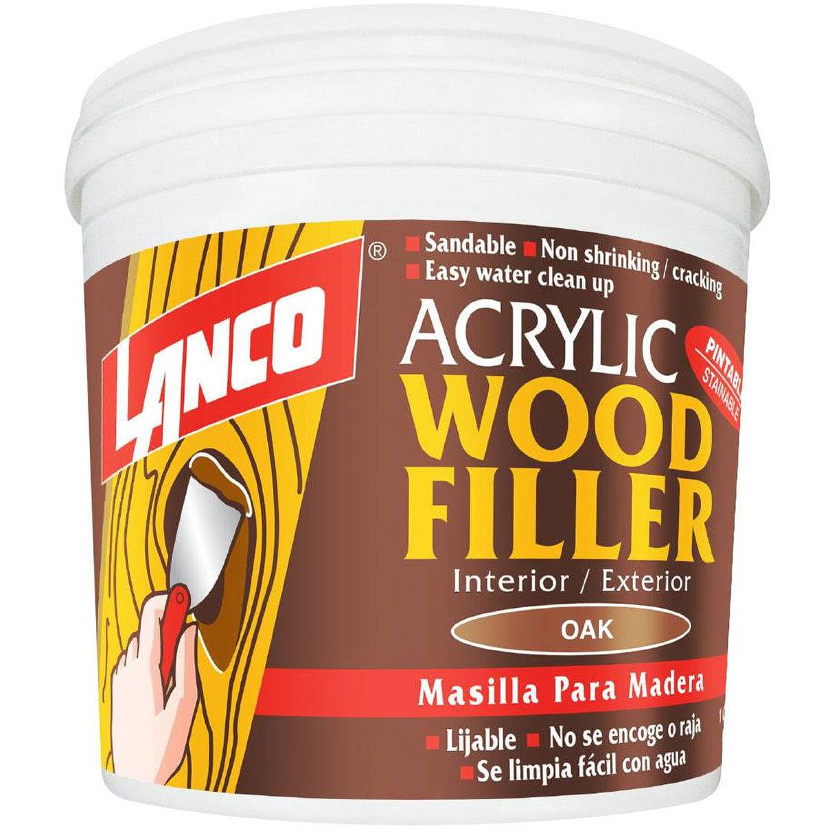 Masilla Para Madera Color Caoba 8 Oz. Acrylic Filler Mahogany