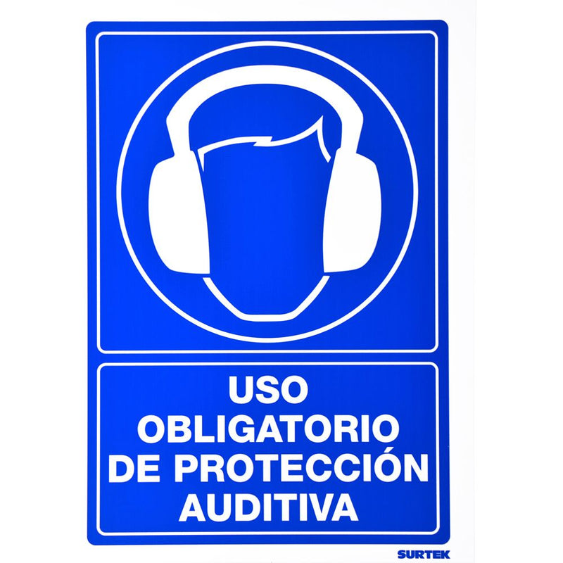 Letrero "Protección auditiva" Surtek