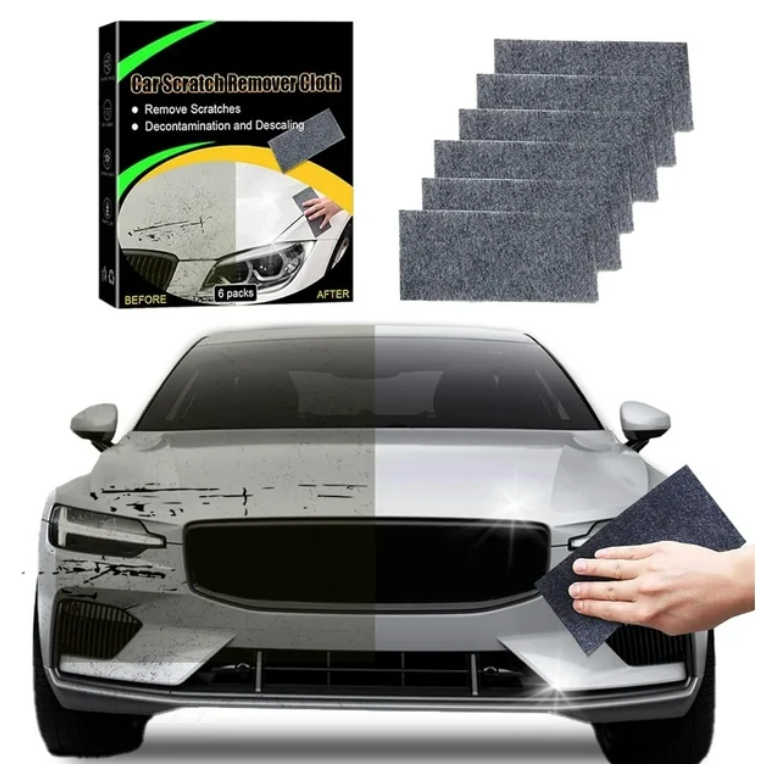 Paño para remover rayones de carros. Paño magico multiusos de reparación de arañazos. (Set de 6 paños ).