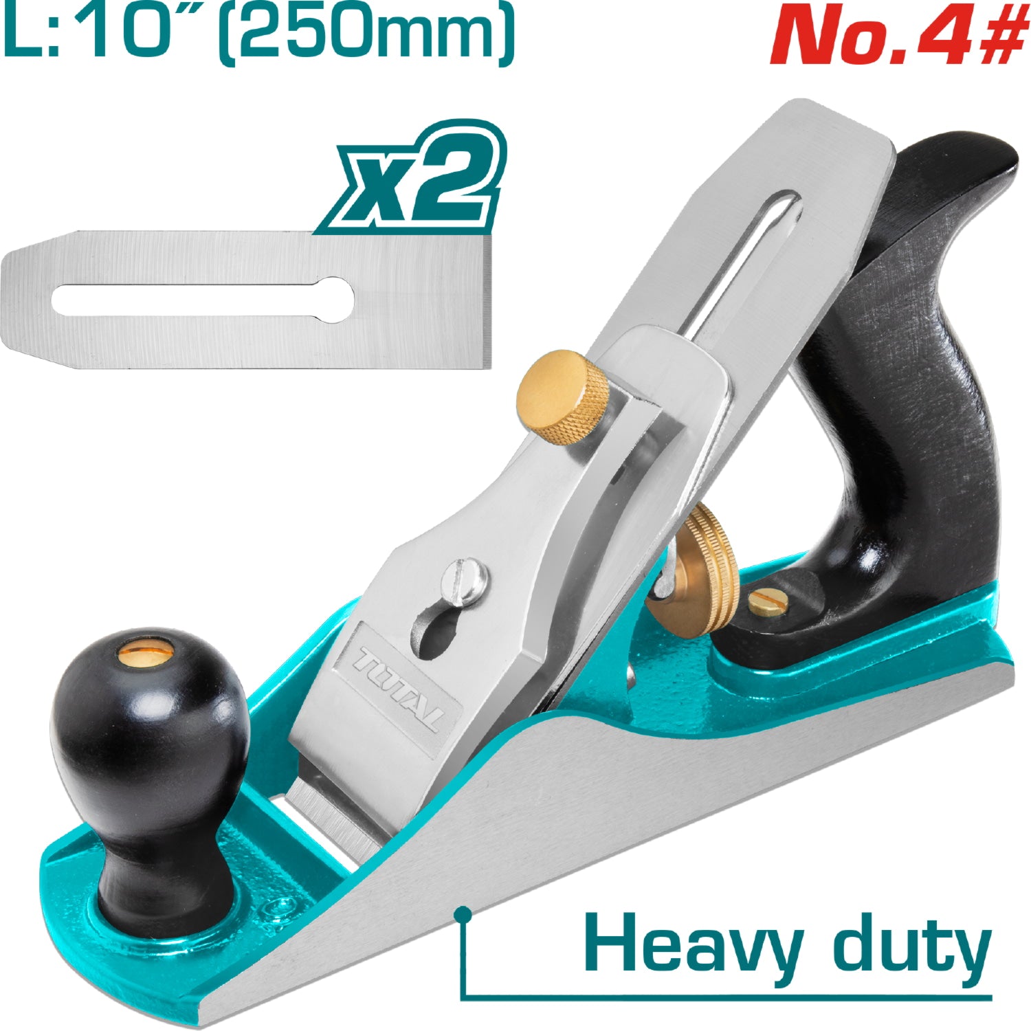 Cepillo para madera carpintero No.#4. Trabajo Pesado y Precisión ultra alta. 250 mm. Espesor: 1.8mm