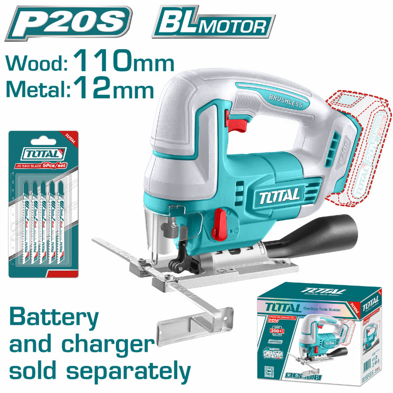 Sierra Caladora Inalámbrica 20V 3000rpm. No Incluye Cargador Ni Baterías.