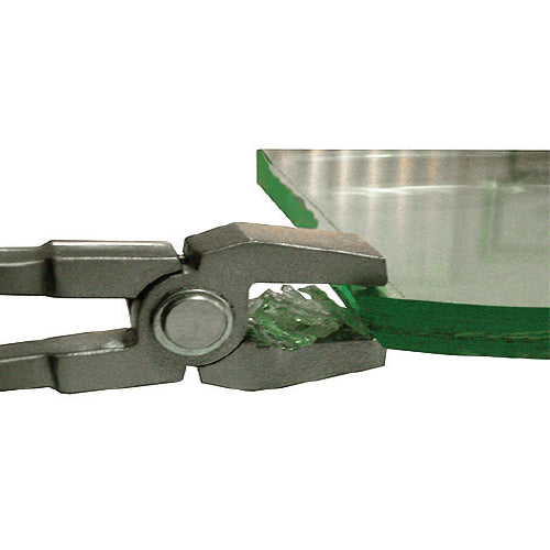 Tenazas para cortar vidrio de hasta 20 mm de espesor.