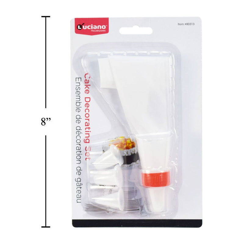 Juego de decoración de dulces, pasteles, tortas y postres Luciano con 4 puntas