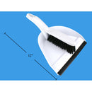 H.E. Recogedor y cepillo, blanco, etiqueta