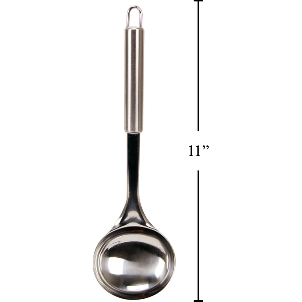 Cucharón para sopa Luciano de 12 ", acero inoxidable, etiqueta colgante