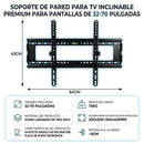 Soporte de TV Ajustable para Pantallas de 32-70''. Brazo de pared fijo para televisor.