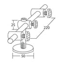 Conector Muro Vidrio Regulable (Doble).