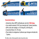 Antorcha Tig WP 9 cabeza flexible con Swich remoto. (Dinse 35mm) 6 mts.
