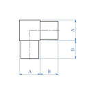 Codo Fijo 90º Para Tubo De 40X40mm.