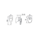 Cerrojo puerta  SS304  Satinado.