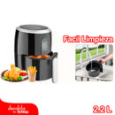 Air Fryer Freidora de aire 2.2L. 1000W. 120V/60Hz. Olla antiadherente. Temporizador.