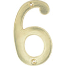 Numero 6 slim 4" latón brillante Lock