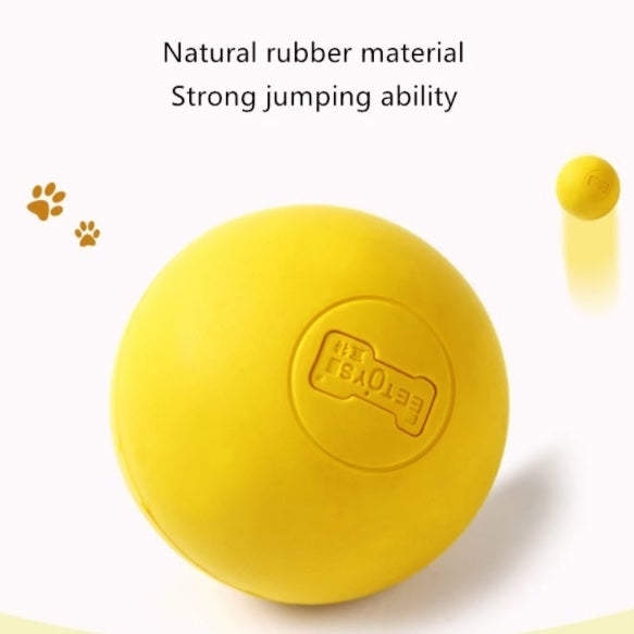 Pelota de Caucho Solido con efecto rebote. Tamaño 6cm. Color Amarillo.