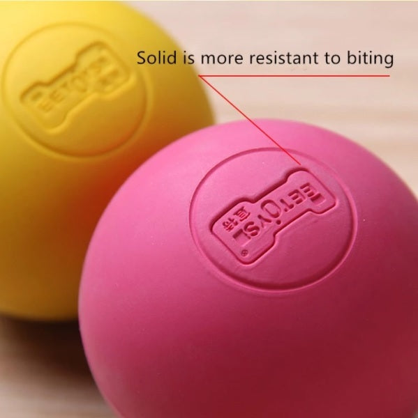 Pelota de Caucho Solido con efecto rebote. Tamaño 6cm. Color Amarillo.