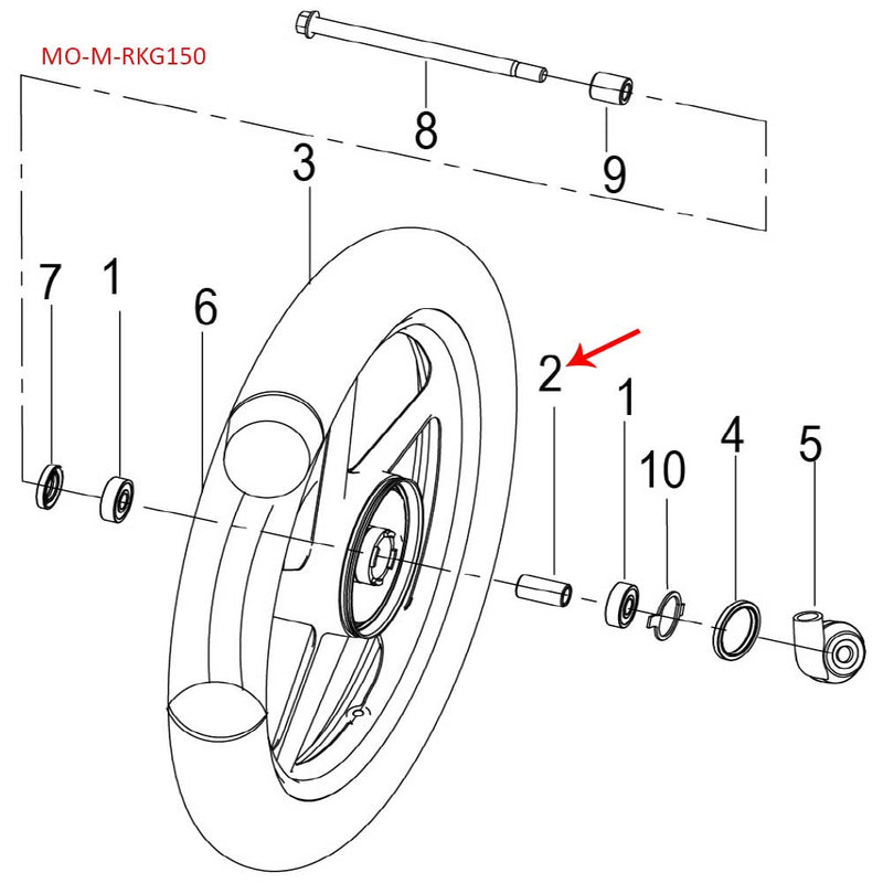 Buje Intermedio Rueda Delantera (RKG150)