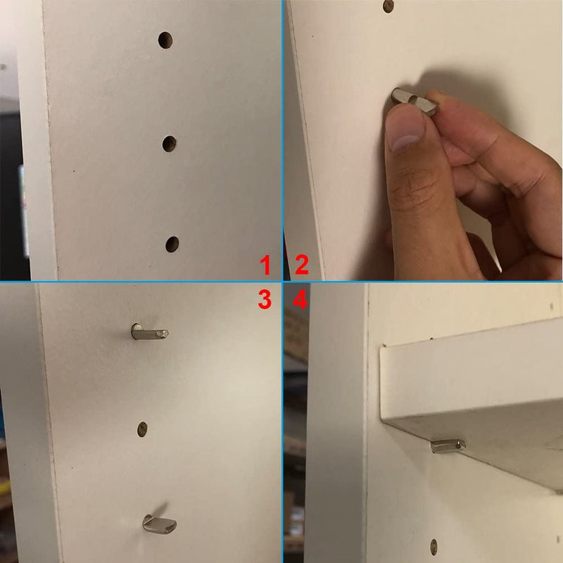 Soporte niquelado para repisas de 1/4"