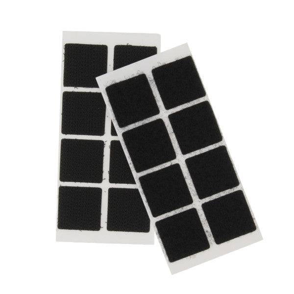 (16 Piezas) Velcro De 3/4" En Cuadros De Color Negro