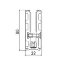 Zocalo 80Mmx3mt Acero Inox Cover Acero Inox.Sist Bloque No Req. Saque Incl 2 Tapas P/8-10-12Mm Brill