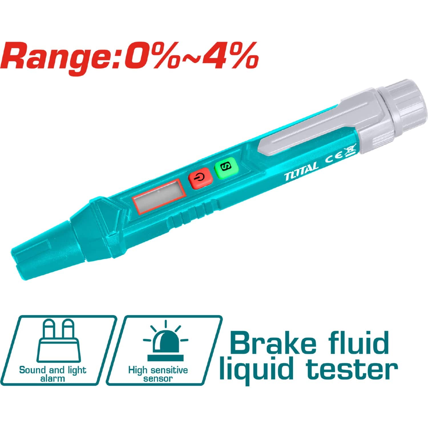 Probador De Líquido De Frenos. Rango: 0% ~ 4%. LCD