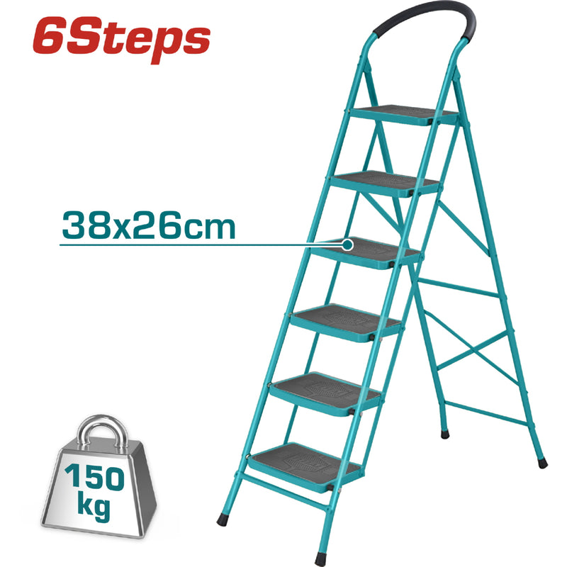 Escalera de 6 peldaños metálica  TOTAL TOOLS