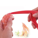 Pinza para pelar camarones y mariscos.