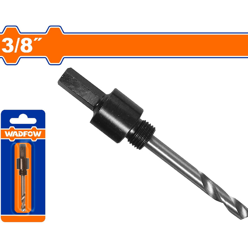 Mandril para Broca circular sacabocado vástago hexagonal 3/8". Funciona para brocas de 14 a 30mm.