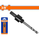 Mandril para Broca circular sacabocado vástago hexagonal 3/8". Funciona para brocas de 14 a 30mm.