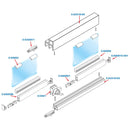 Rodamiento Para Perfil De Vitrina C-A0059. Material POM Con Reolineras ( Se Vende Por Unidad)