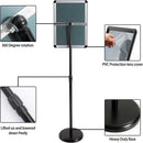 Letrero poste de piso, aviso de pedestal de suelo 8.5x11 pulgadas, color negro