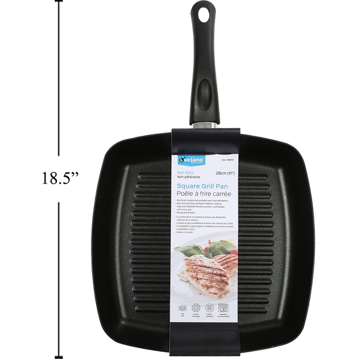 Luciano 28cm Sartén antiadherente Base para sartén / parrilla