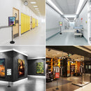 Letrero poste de piso, aviso de pedestal de suelo 8.5x11 pulgadas, color negro