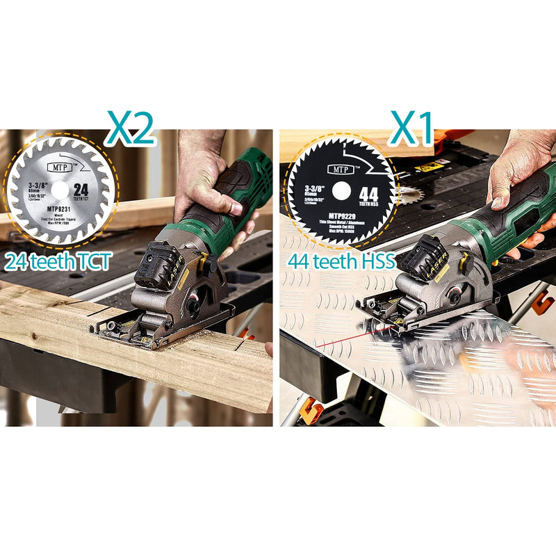 Cuchilla hoja de repuesto para mini sierra circular 3-3/8”. (3 Und)