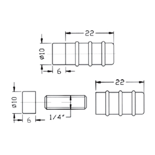 Pin sencillo de descanso para repisas.