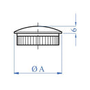 Tapa Ovalada Para Tubo De 42.4Mm.