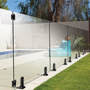 Soporte para barandas color negro (sin perforacion en vidrios)