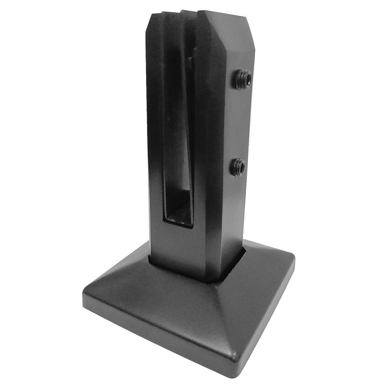 Soporte para barandas color negro (sin perforacion en vidrios)