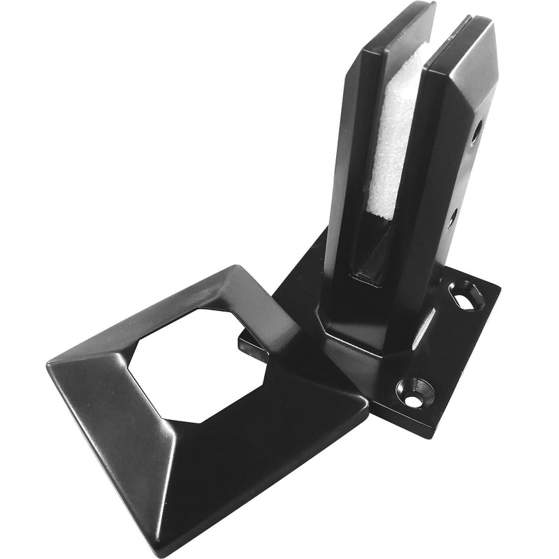 Soporte para barandas color negro (sin perforacion en vidrios)