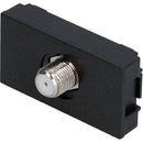 Toma de TV negro para interruptores 1/3 Surtek.