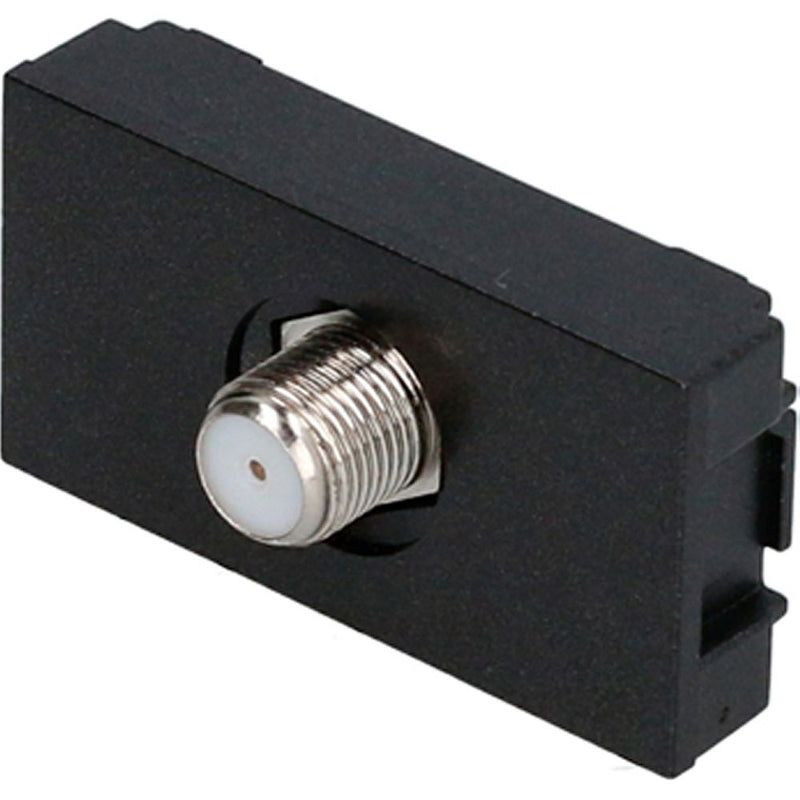 Toma de TV negro para interruptores 1/3 Surtek.