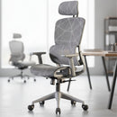 Silla de Oficina Ergonomica  con Soporte 3D y Reclinación. Cómoda silla de computadora, Color gris para escritorio