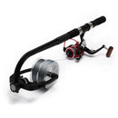 Caña giratoria para carga de linea de pesca