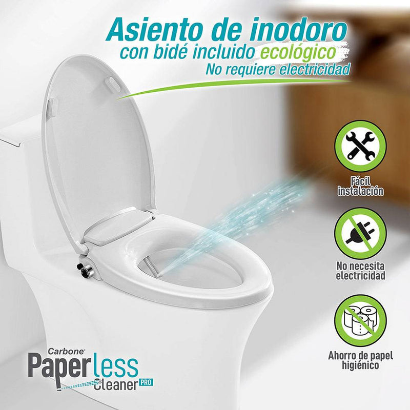 Tapa Para Inodoros Con Función Bidé Incorporado. Paperless Cleaner Pro