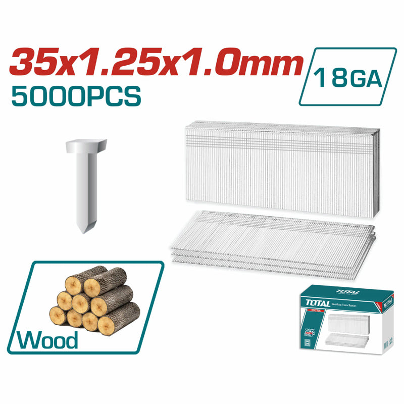 Clavos para clavadora de aire (5000 pcs) 35mm cal.18