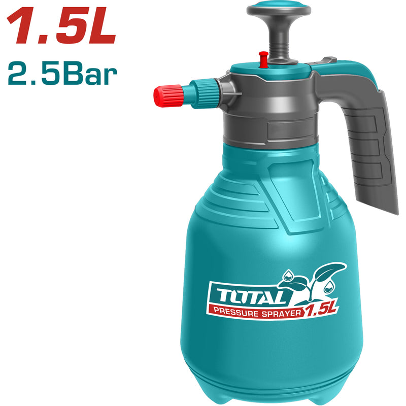 Rociador spray de presión 1.5 litros. 2.5BAR. Boquilla ajustable.