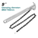 Llave de Cadena para tubos 9". Long. 520mm. Sujeción (60-180mm). Tratamiento térmico.