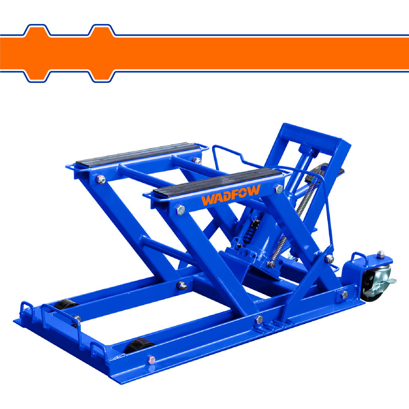 Gato de Motocicleta 680Kg. Alt. Min: 140mm. Alt. Max: 430mm. Elevador de motos