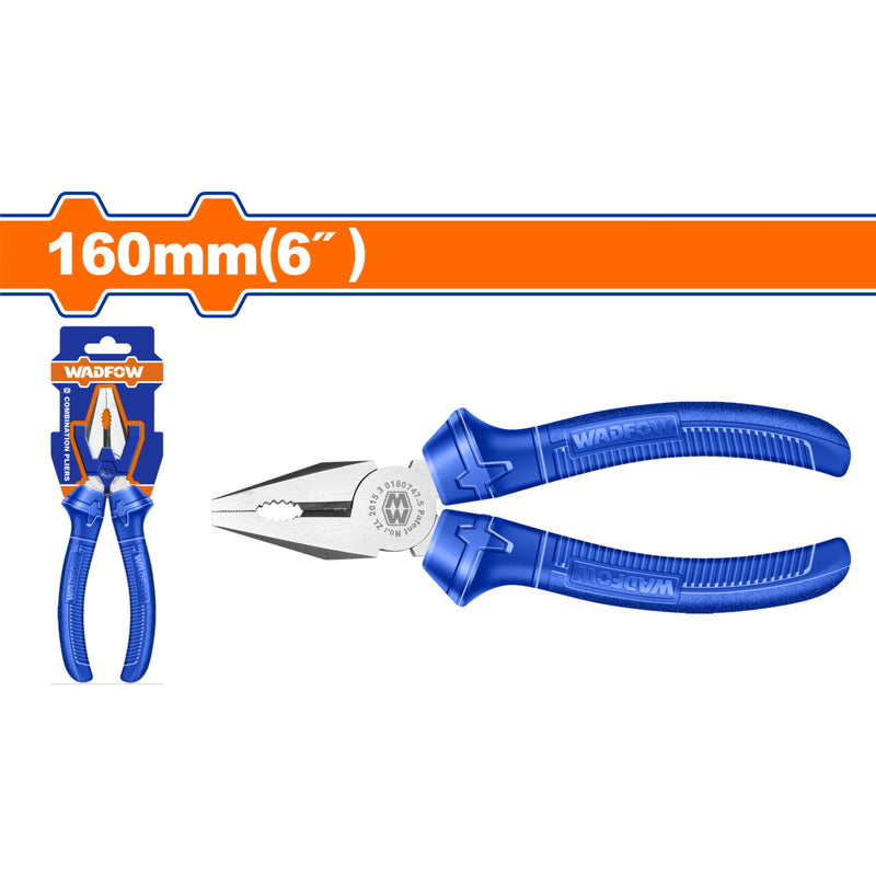 Alicate de combinación 6" Acero al carbono. Pulido. Mango ergonómico